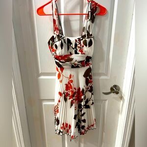 Womens pleated floral dress